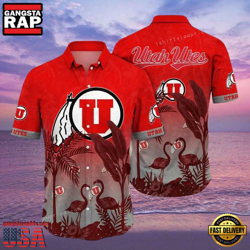 NCAA Utah Utes Flower Hawaiian Shirt 3D Shirt, Utah Utes Holiday Gifts.jpgGroup
