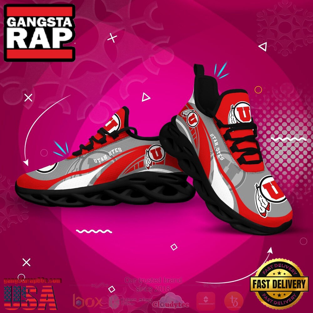 NCAA Utah Utes Football Clunky Unique Design Max Soul Shoes Running Sneakers