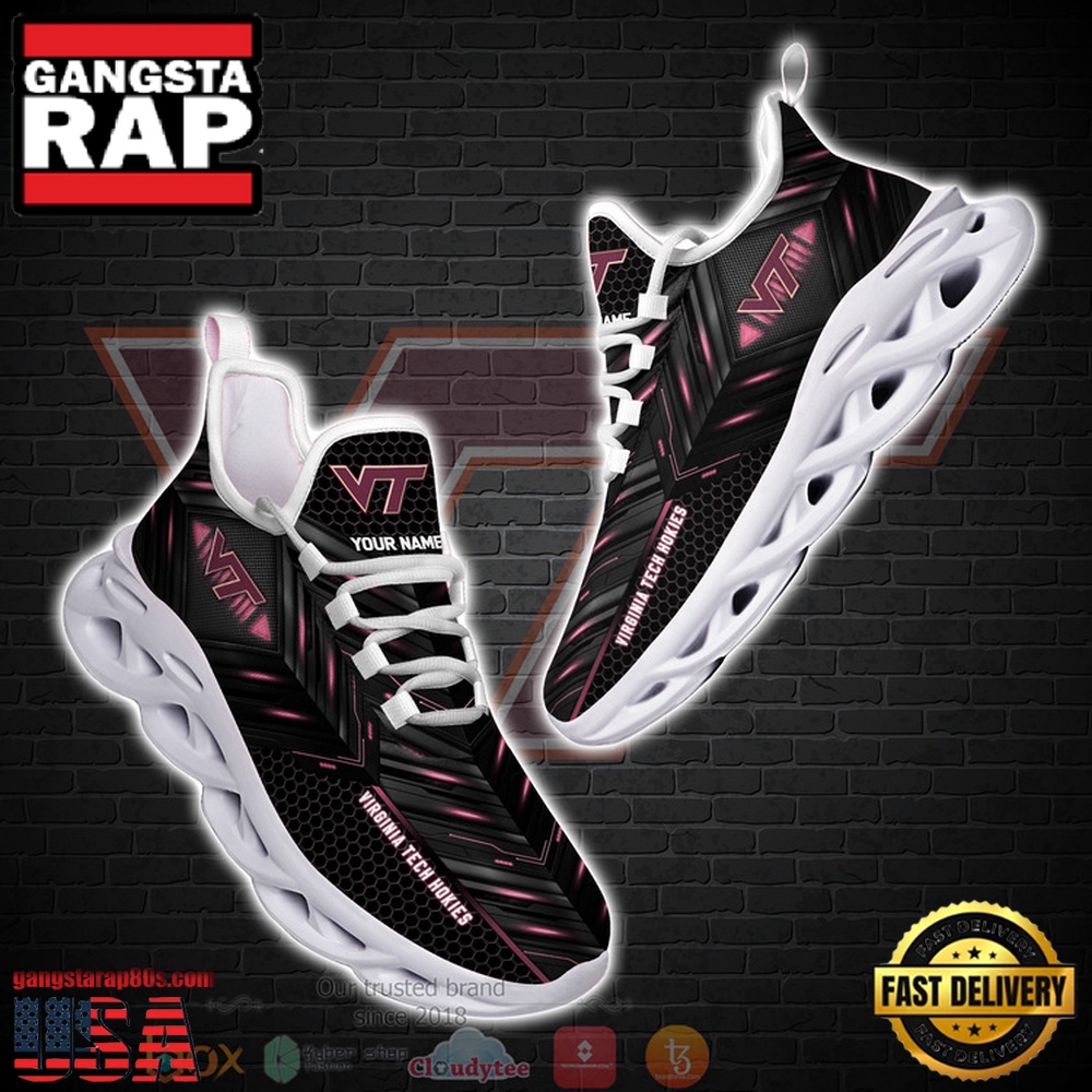 NCAA Virginia Tech Hokies Ncaa Custom Name Clunky Unique Design Max Soul Shoes Running Sneakers NCAA Virginia Tech Hokies Ncaa Custom Name Clunky Unique Design Max Soul Shoes Running Sneakers