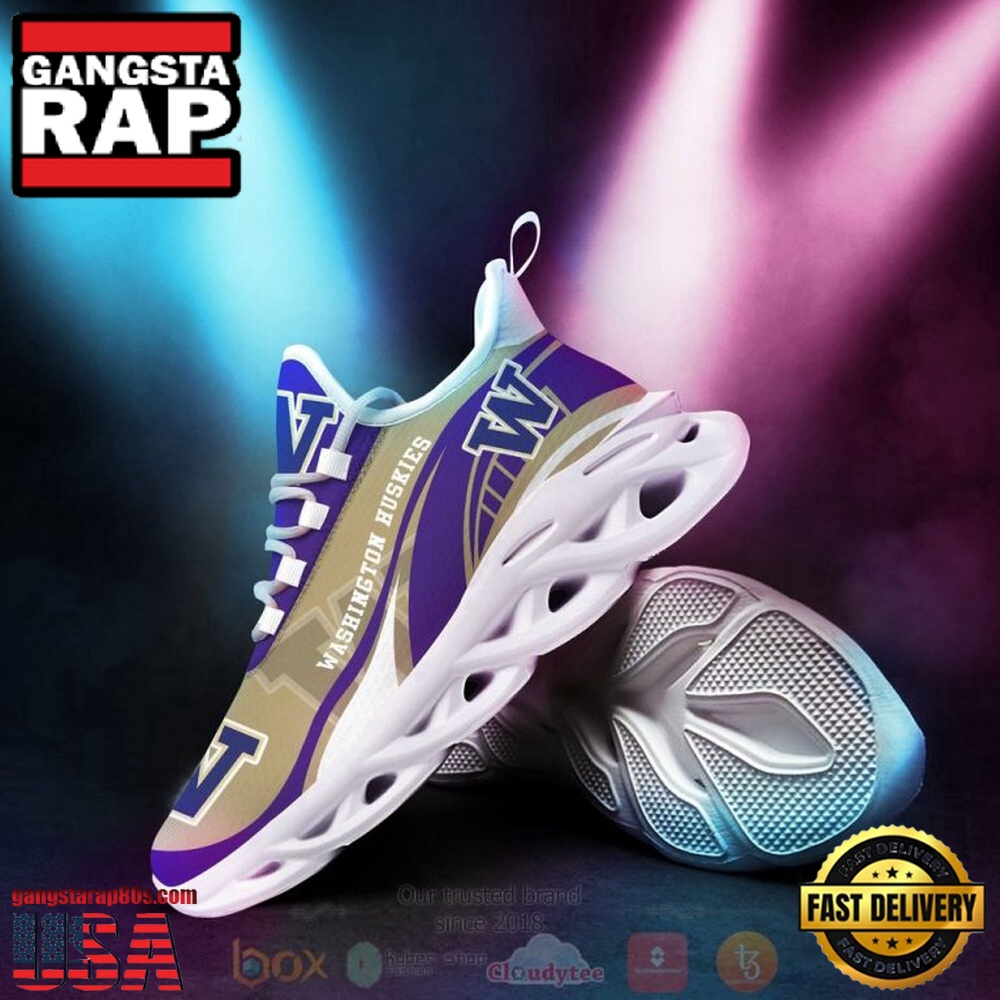 NCAA Washington Huskies Football Clunky Unique Design Max Soul Shoes Running Sneakers NCAA Washington Huskies Football Clunky Unique Design Max Soul Shoes Running Sneakers