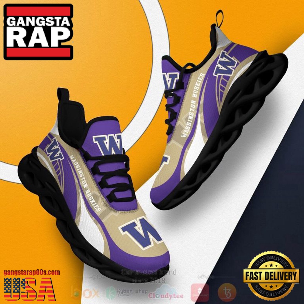 NCAA Washington Huskies Football Clunky Unique Design Max Soul Shoes Running Sneakers NCAA Washington Huskies Football Clunky Unique Design Max Soul Shoes Running Sneakers