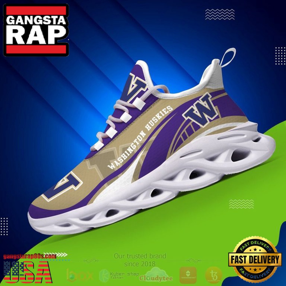 NCAA Washington Huskies Football Clunky Unique Design Max Soul Shoes Running Sneakers