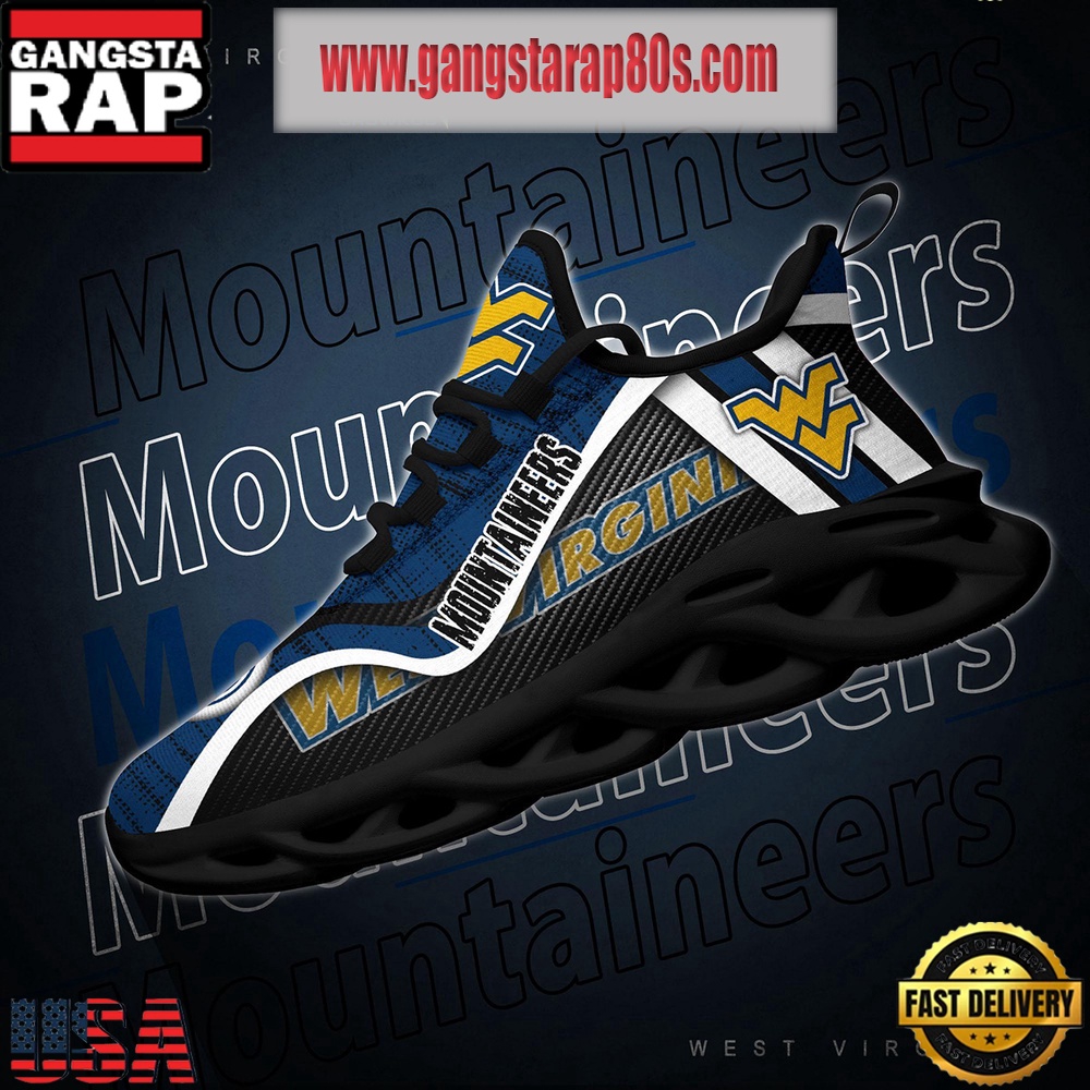 NCAA West Virginia Mountaineers New Design Max Soul Shoes Running Sneakers