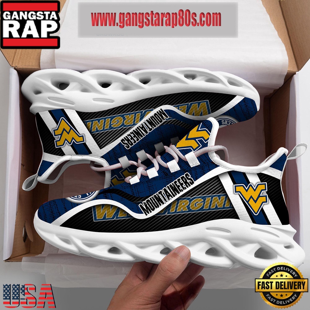NCAA West Virginia Mountaineers New Design Max Soul Shoes Running Sneakers