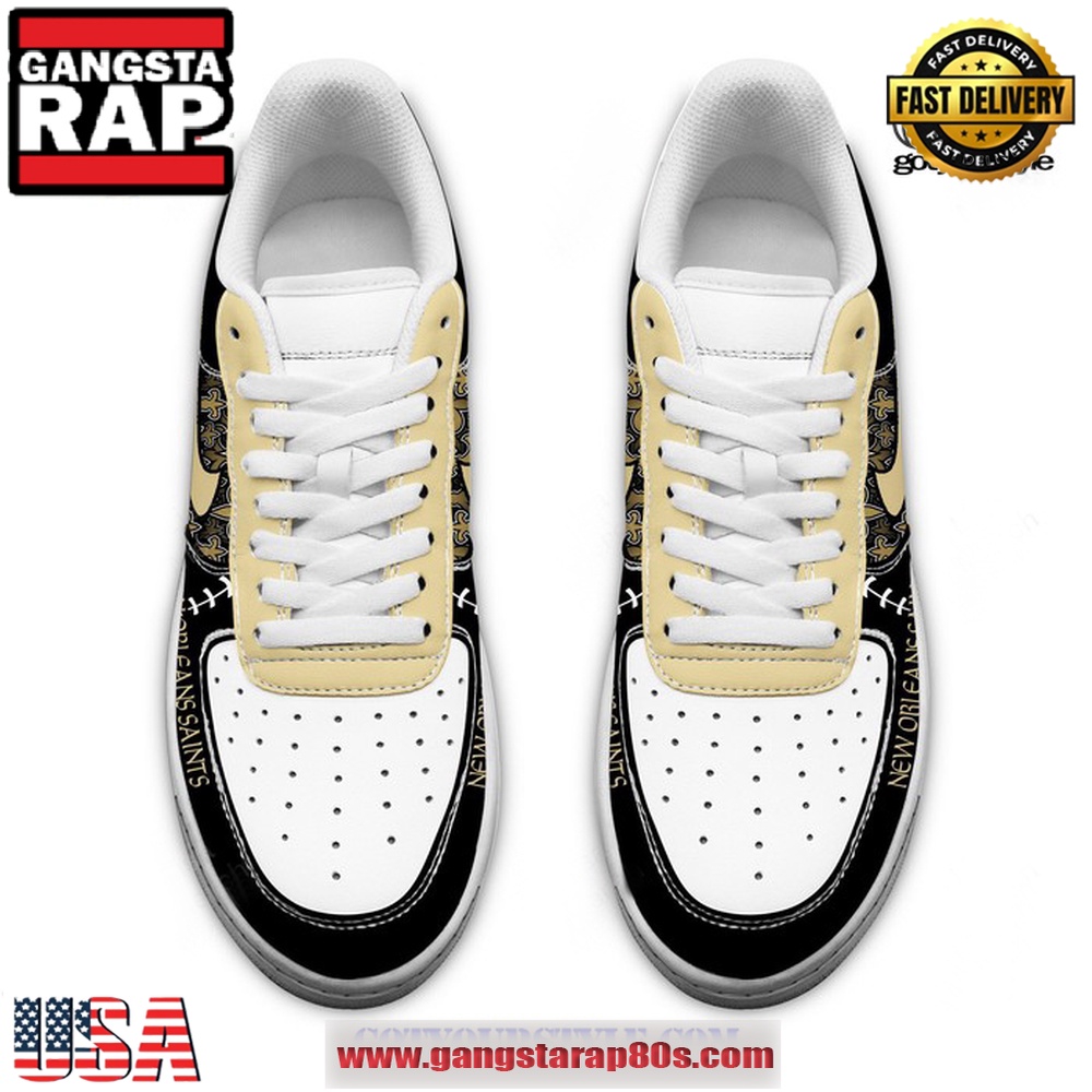 New Orleans Saints Go Saints Limited Edition Air Force 1 Running Sneakers Shoes New Orleans Saints Go Saints Limited Edition Air Force 1 Running Sneakers Shoes