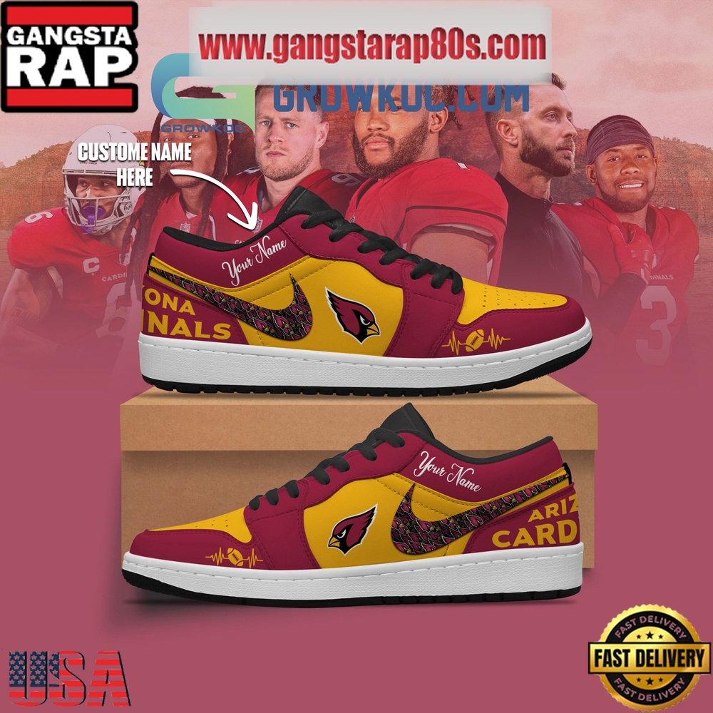 NFL Arizona Cardinals Personalized Air Jordan 1 Sneakers Shoes