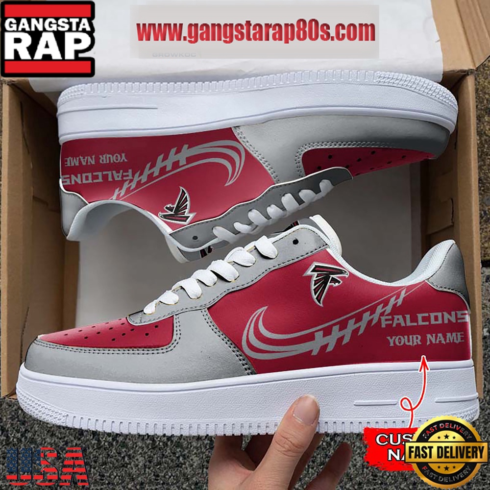 NFL Atlanta Falcons Unique Design Custom Name Air Force 1 Sneaker Shoes