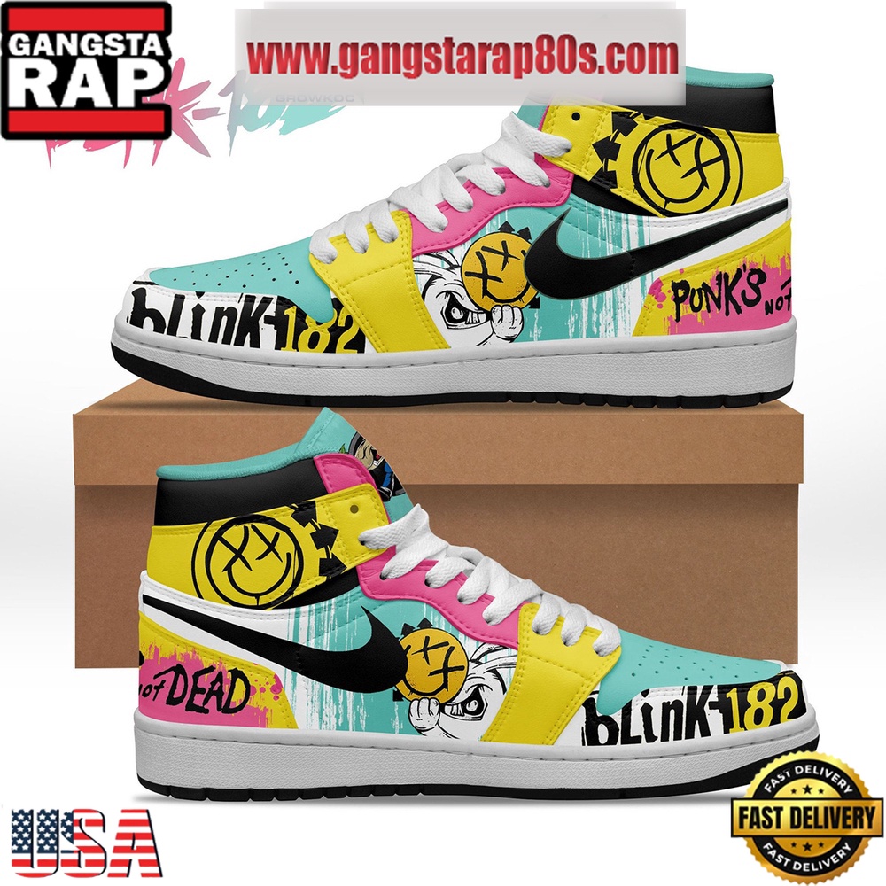 Blink-182 Punks Not Dead Yet Air Jordan 1 Sneakers Shoes