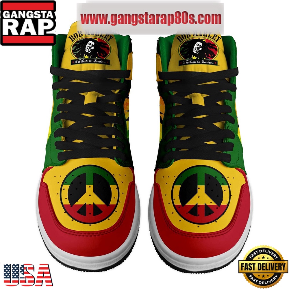 NFL Bob Marley One Heart One Love Air Jordan 1 Sneakers Shoes