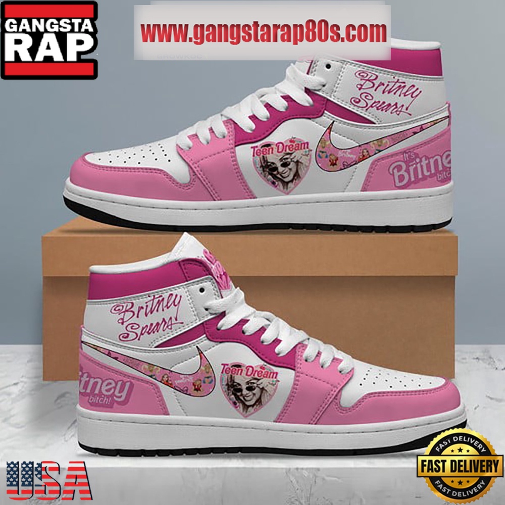 NFL Britney Spears Team Dream Love Air Jordan 1 Sneakers Shoes