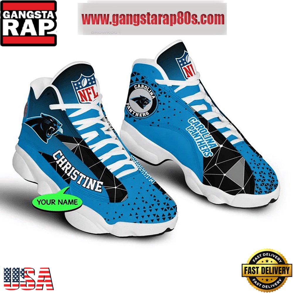 NFL Carolina Panthers Personalized Air Jordan 13 Sport Shoes