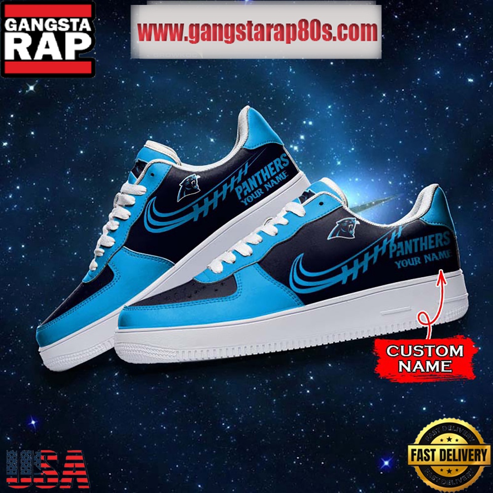 NFL Carolina Panthers Unique Design Custom Name Air Force 1 Sneaker Shoes NFL Carolina Panthers Unique Design Custom Name Air Force 1 Sneaker Shoes