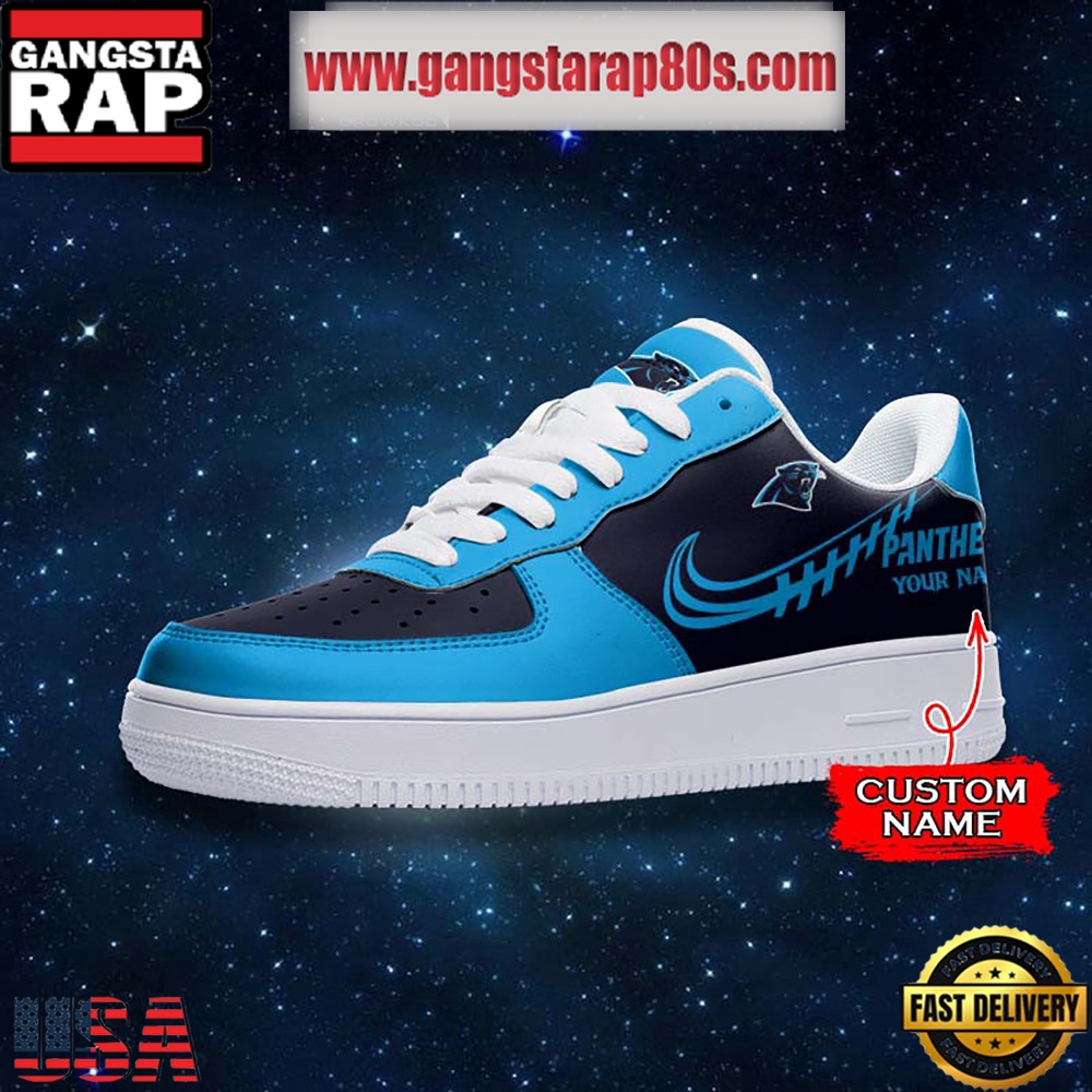 NFL Carolina Panthers Unique Design Custom Name Air Force 1 Sneaker Shoes NFL Carolina Panthers Unique Design Custom Name Air Force 1 Sneaker Shoes