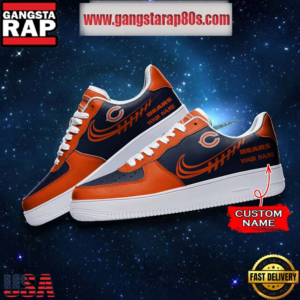 NFL Chicago Bears Unique Design Custom Name Air Force 1 Sneaker Shoes NFL Chicago Bears Unique Design Custom Name Air Force 1 Sneaker Shoes