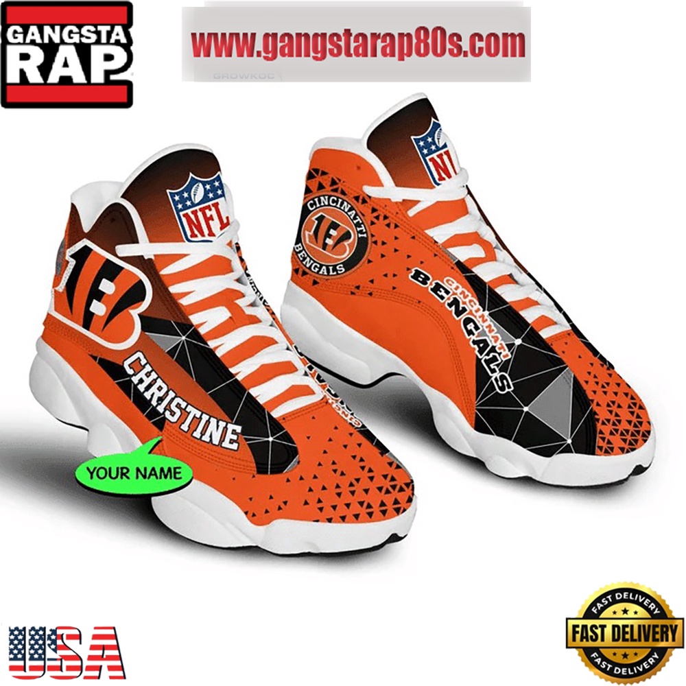 NFL Cincinnati Bengals Personalized Air Jordan 13 Sport Shoes