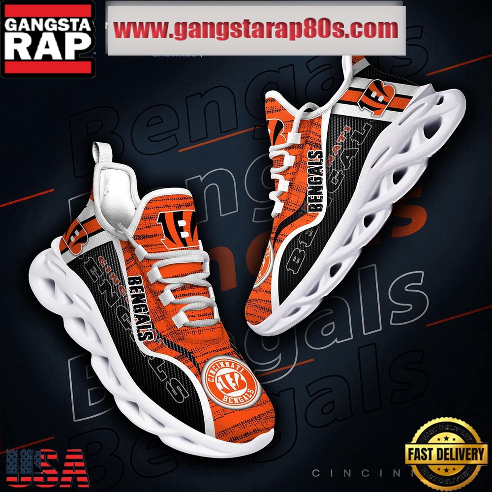 NFL Cincinnati Bengals Unique Design Max Soul Shoes Running Sneakers NFL Cincinnati Bengals Unique Design Max Soul Shoes Running Sneakers
