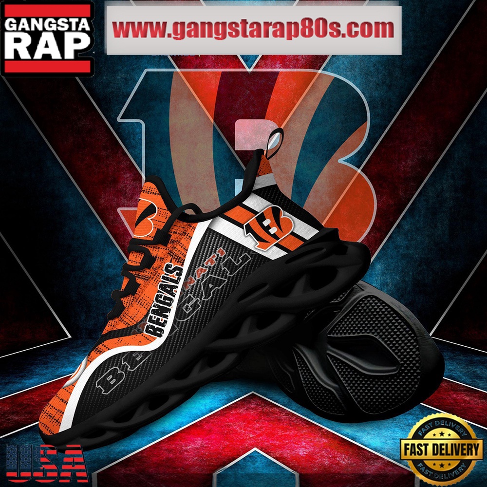 NFL Cincinnati Bengals Unique Design Max Soul Shoes Running Sneakers NFL Cincinnati Bengals Unique Design Max Soul Shoes Running Sneakers