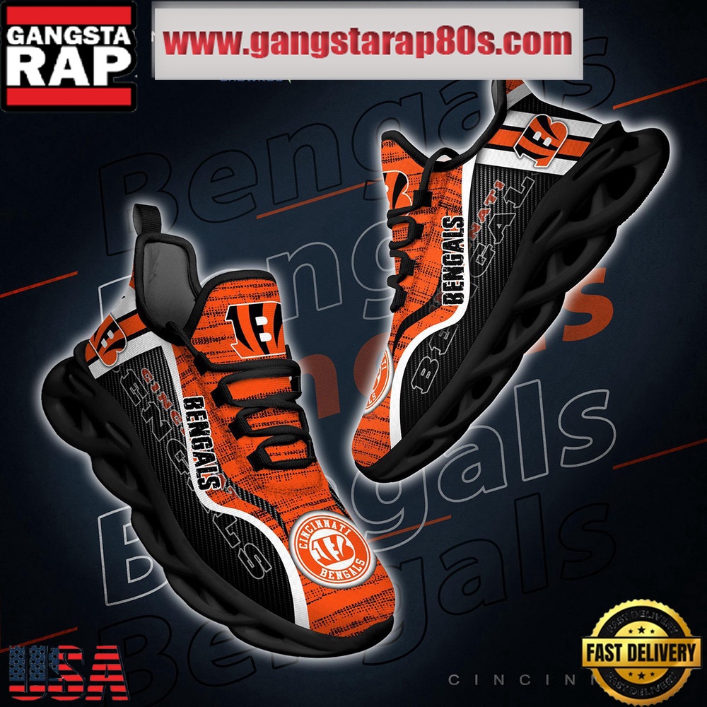 NFL Cincinnati Bengals Unique Design Max Soul Shoes Running Sneakers NFL Cincinnati Bengals Unique Design Max Soul Shoes Running Sneakers
