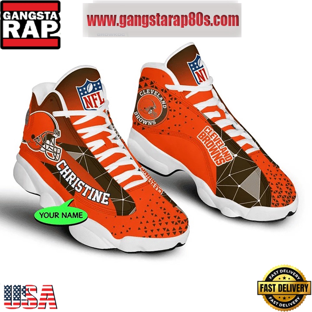 NFL Cleveland Browns Personalized Air Jordan 13 Sport Shoes