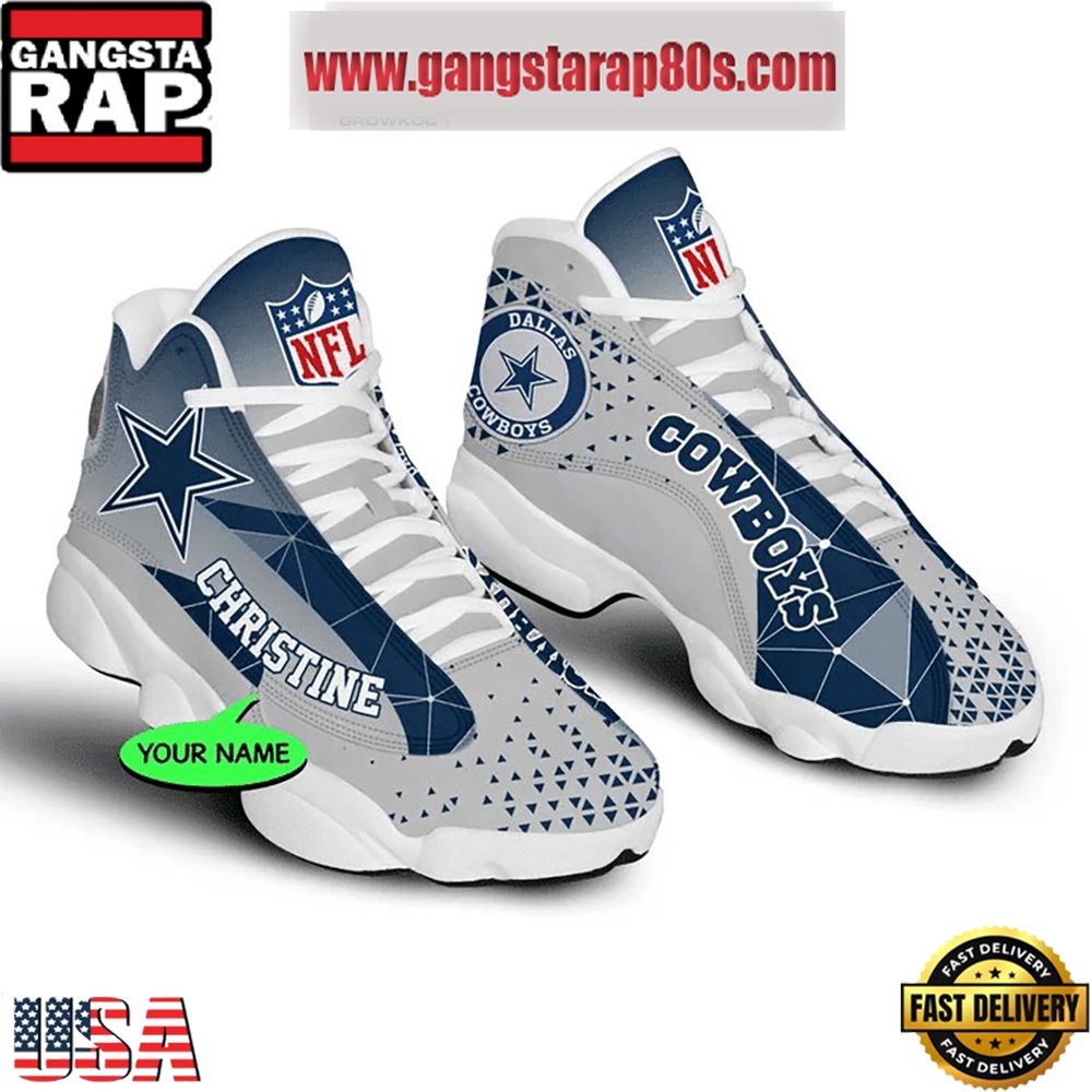 NFL Dallas Cowboys Personalized Air Jordan 13 Sport Shoes