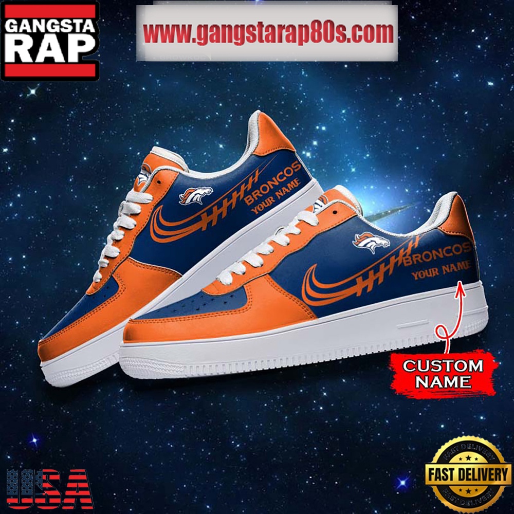 NFL Denver Broncos Unique Design Custom Name Air Force 1 Sneaker Shoes NFL Denver Broncos Unique Design Custom Name Air Force 1 Sneaker Shoes