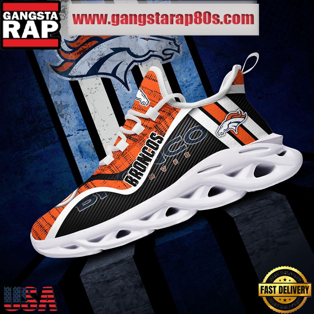 NFL Denver Broncos Unique Design Max Soul Shoes Running Sneakers NFL Denver Broncos Unique Design Max Soul Shoes Running Sneakers