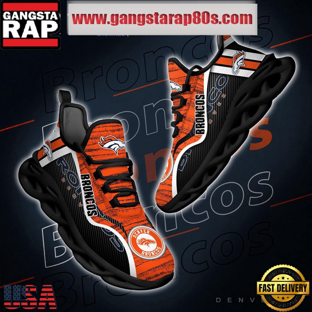 NFL Denver Broncos Unique Design Max Soul Shoes Running Sneakers NFL Denver Broncos Unique Design Max Soul Shoes Running Sneakers