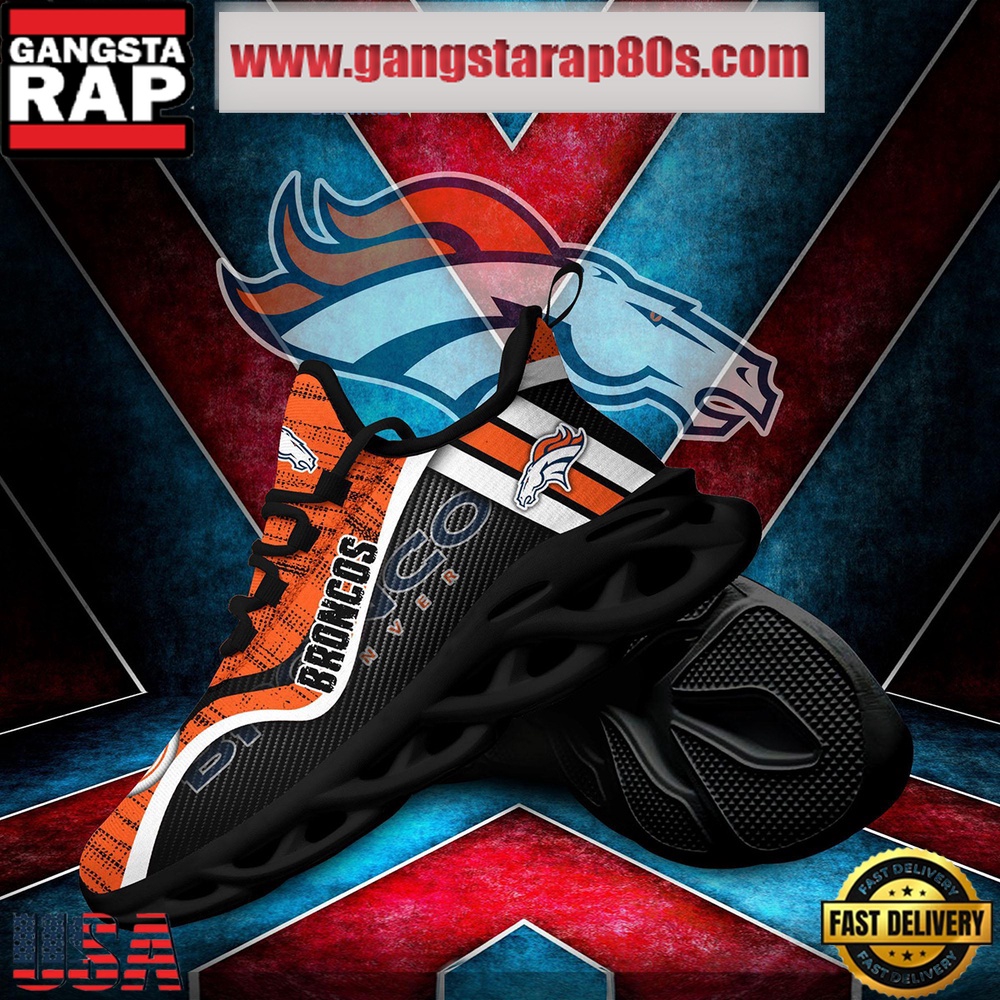 NFL Denver Broncos Unique Design Max Soul Shoes Running Sneakers NFL Denver Broncos Unique Design Max Soul Shoes Running Sneakers