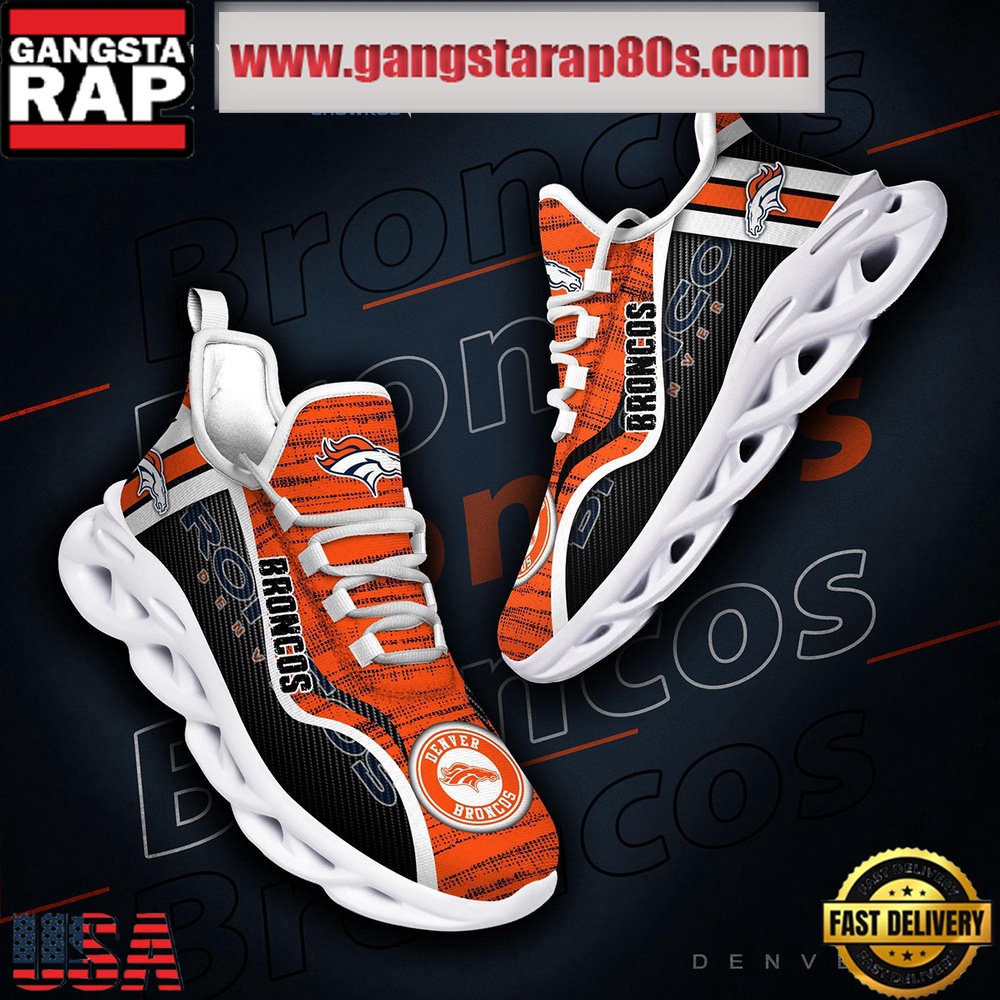 NFL Denver Broncos Unique Design Max Soul Shoes Running Sneakers NFL Denver Broncos Unique Design Max Soul Shoes Running Sneakers