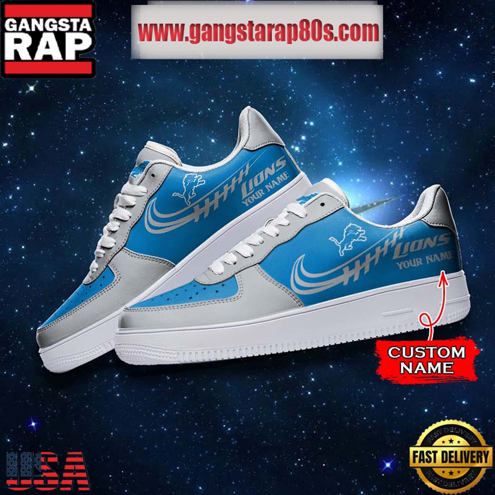 NFL Detroit Lions Unique Design Custom Name Air Force 1 Sneaker Shoes NFL Detroit Lions Unique Design Custom Name Air Force 1 Sneaker Shoes