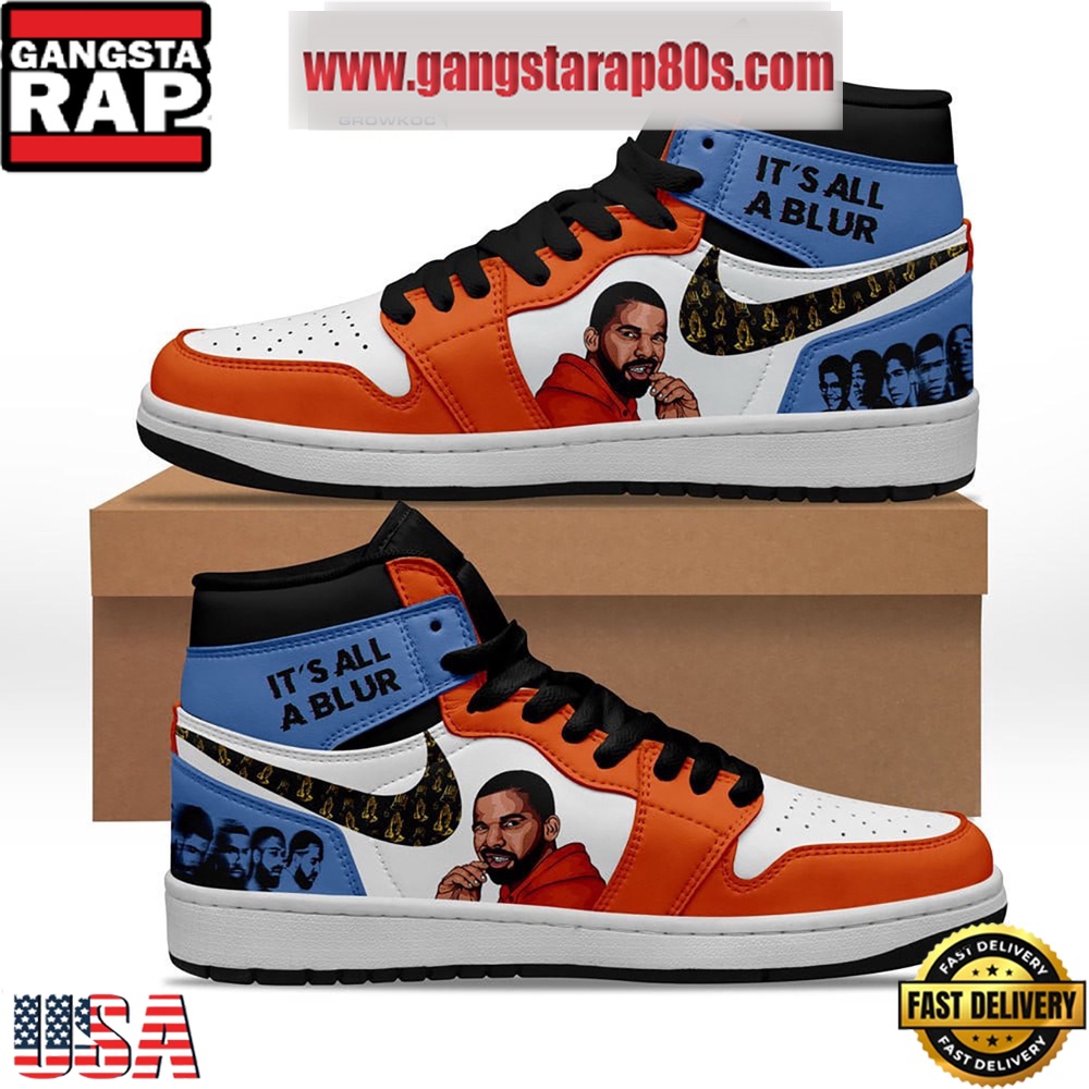NFL Drake It's All A Blur Air Jordan 1 Sneakers Shoes