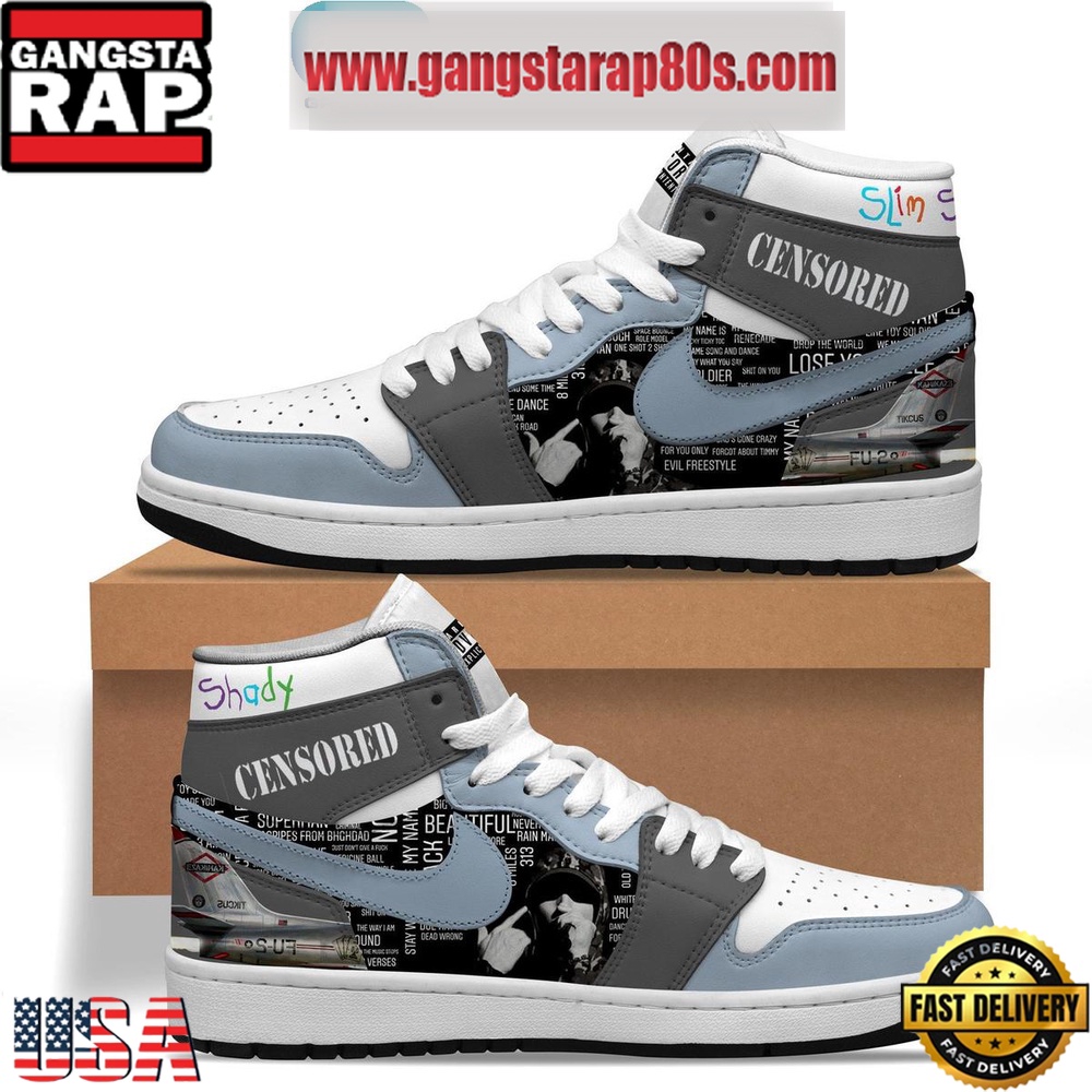 NFL Eminem Censored The Death Of Slim Shady Air Jordan 1 Sneakers Shoes