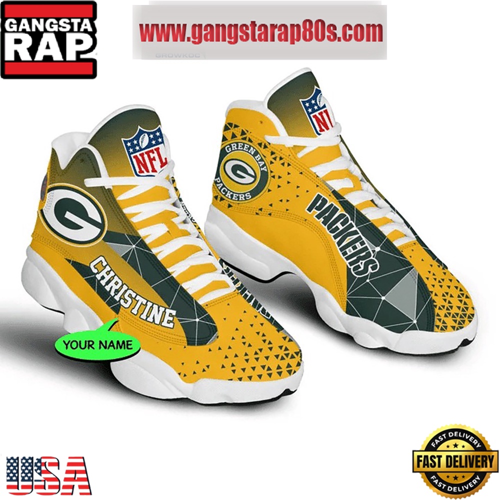NFL Green Bay Packers Personalized Air Jordan 13 Sport Shoes