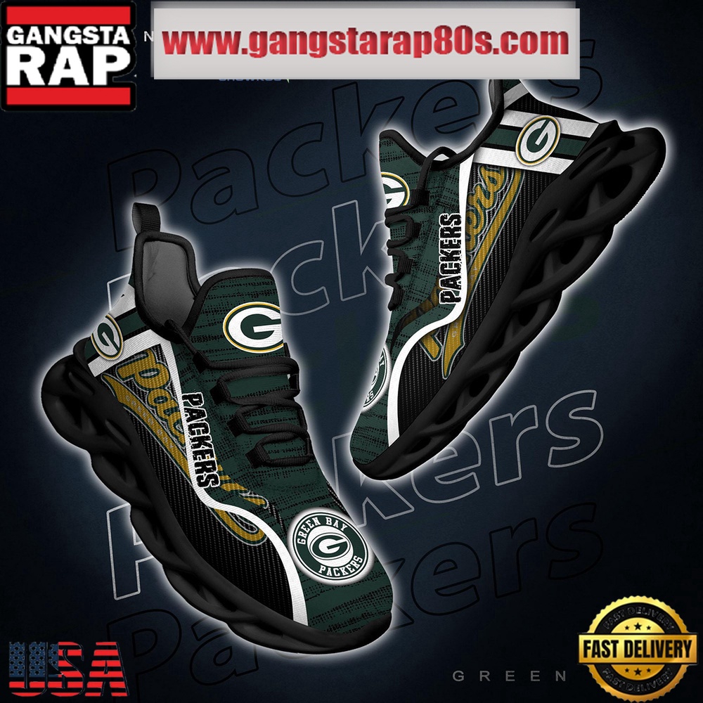 NFL Green Bay Packers Unique Design Max Soul Shoes Running Sneakers NFL Green Bay Packers Unique Design Max Soul Shoes Running Sneakers
