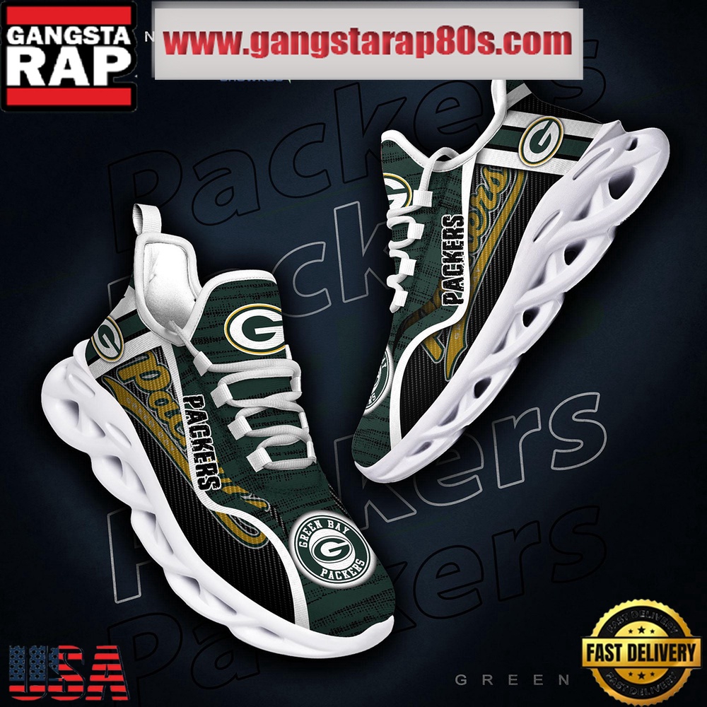 NFL Green Bay Packers Unique Design Max Soul Shoes Running Sneakers NFL Green Bay Packers Unique Design Max Soul Shoes Running Sneakers
