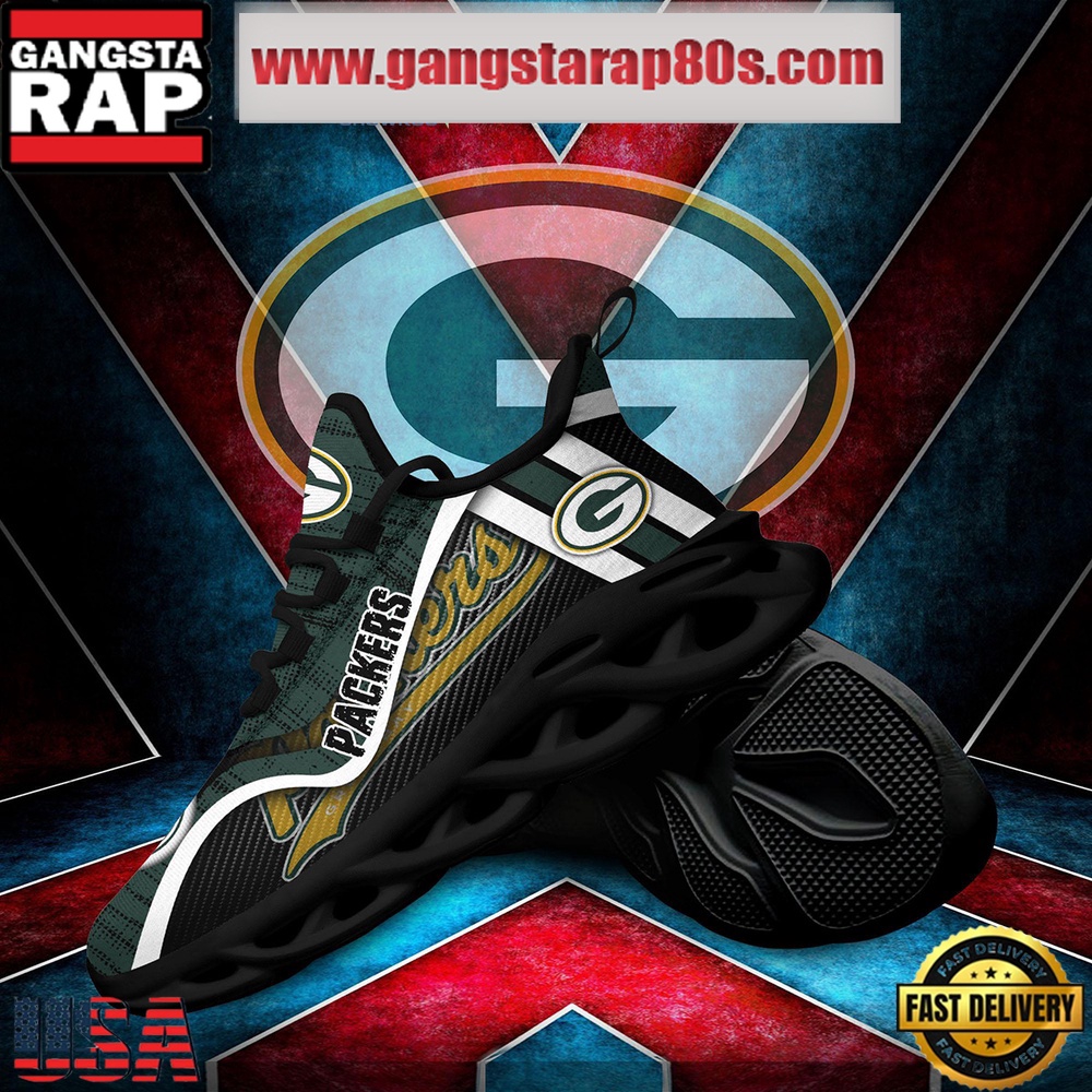 NFL Green Bay Packers Unique Design Max Soul Shoes Running Sneakers NFL Green Bay Packers Unique Design Max Soul Shoes Running Sneakers