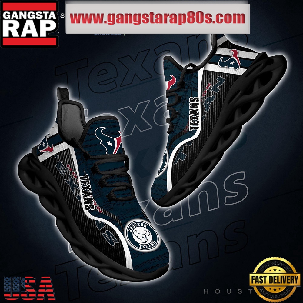 NFL Houston Texans Unique Design Max Soul Shoes Running Sneakers NFL Houston Texans Unique Design Max Soul Shoes Running Sneakers