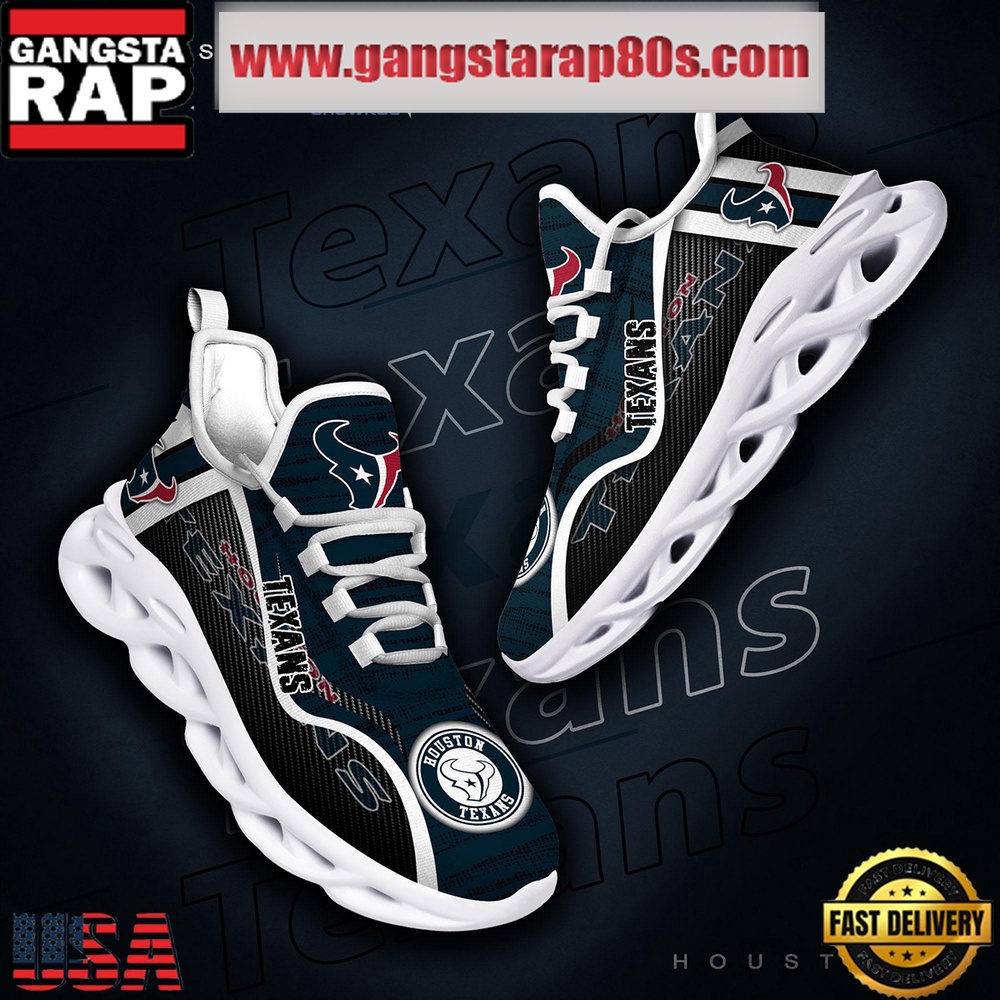 NFL Houston Texans Unique Design Max Soul Shoes Running Sneakers NFL Houston Texans Unique Design Max Soul Shoes Running Sneakers