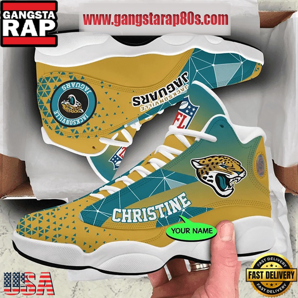 NFL Jacksonville Jaguars Personalized Air Jordan 13 Sport Shoes NFL Jacksonville Jaguars Personalized Air Jordan 13 Sport Shoes