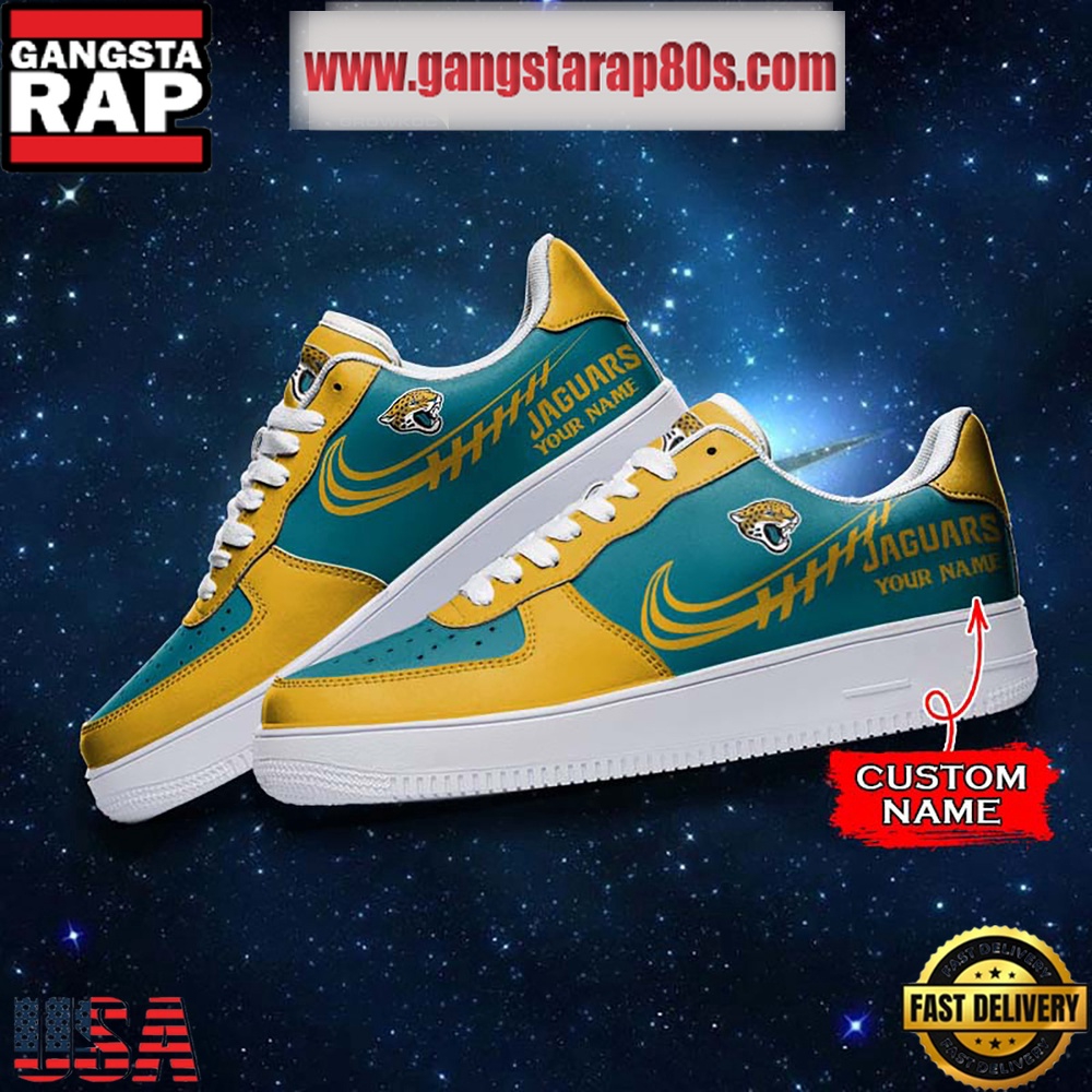 NFL Jacksonville Jaguars Unique Design Custom Name Air Force 1 Sneaker Shoes NFL Jacksonville Jaguars Unique Design Custom Name Air Force 1 Sneaker Shoes