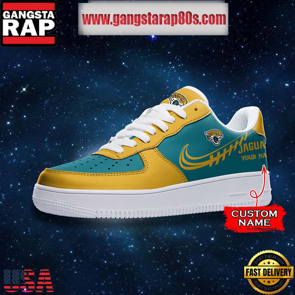 NFL Jacksonville Jaguars Unique Design Custom Name Air Force 1 Sneaker Shoes NFL Jacksonville Jaguars Unique Design Custom Name Air Force 1 Sneaker Shoes