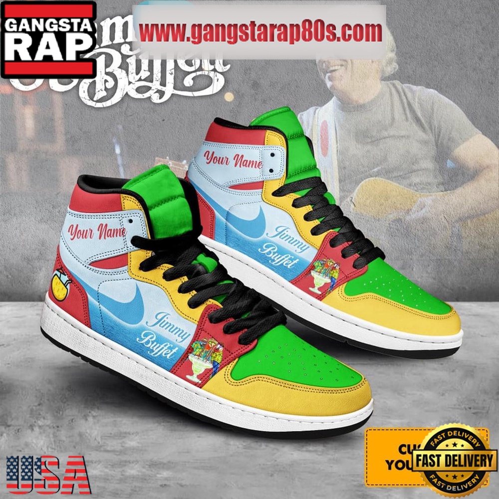 NFL Jimmy Buffet It's Summer Time Personalized Air Jordan 1 Sneakers Shoes