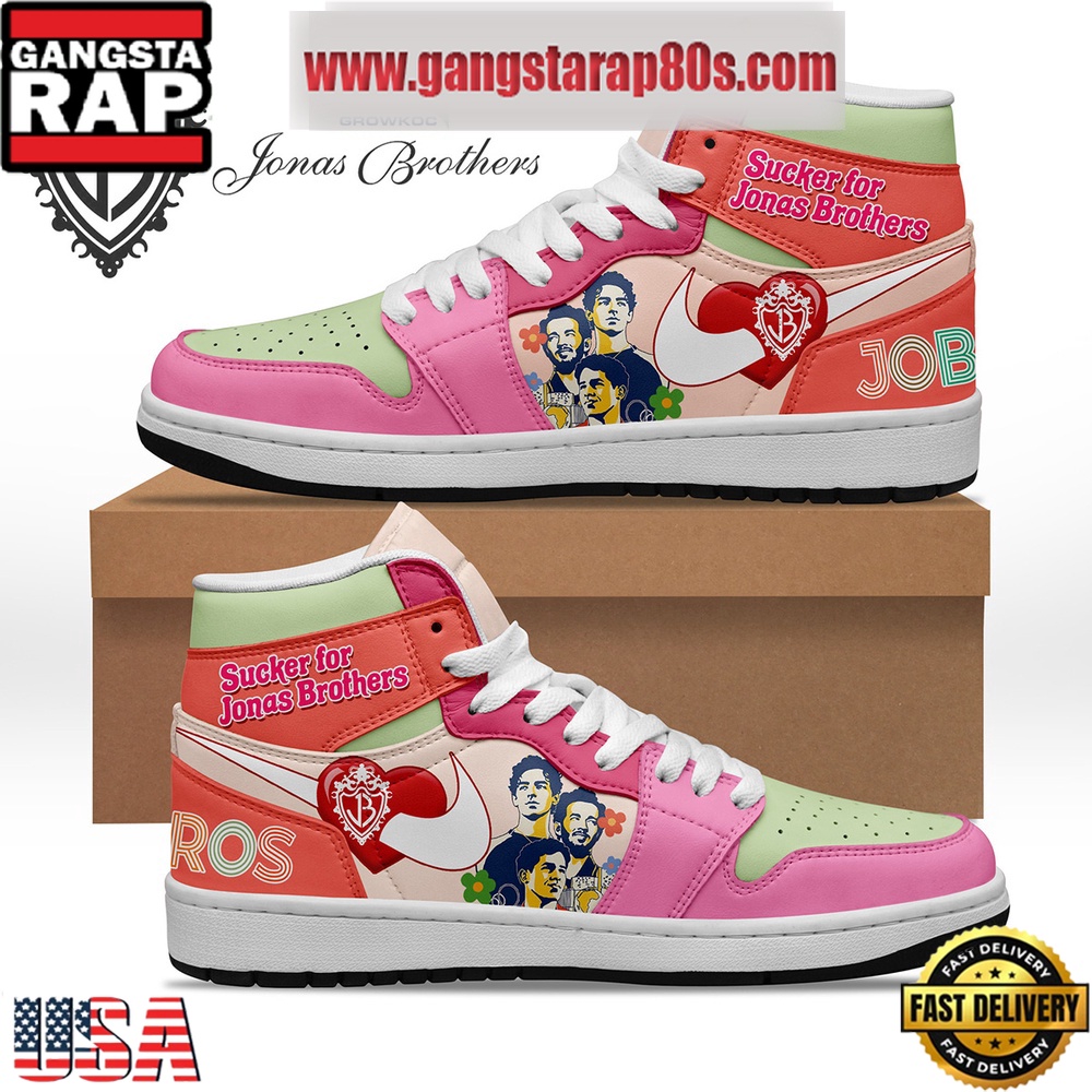 NFL Jonas Brothers Sucker For Love Fan Air Jordan 1 Sneakers Shoes