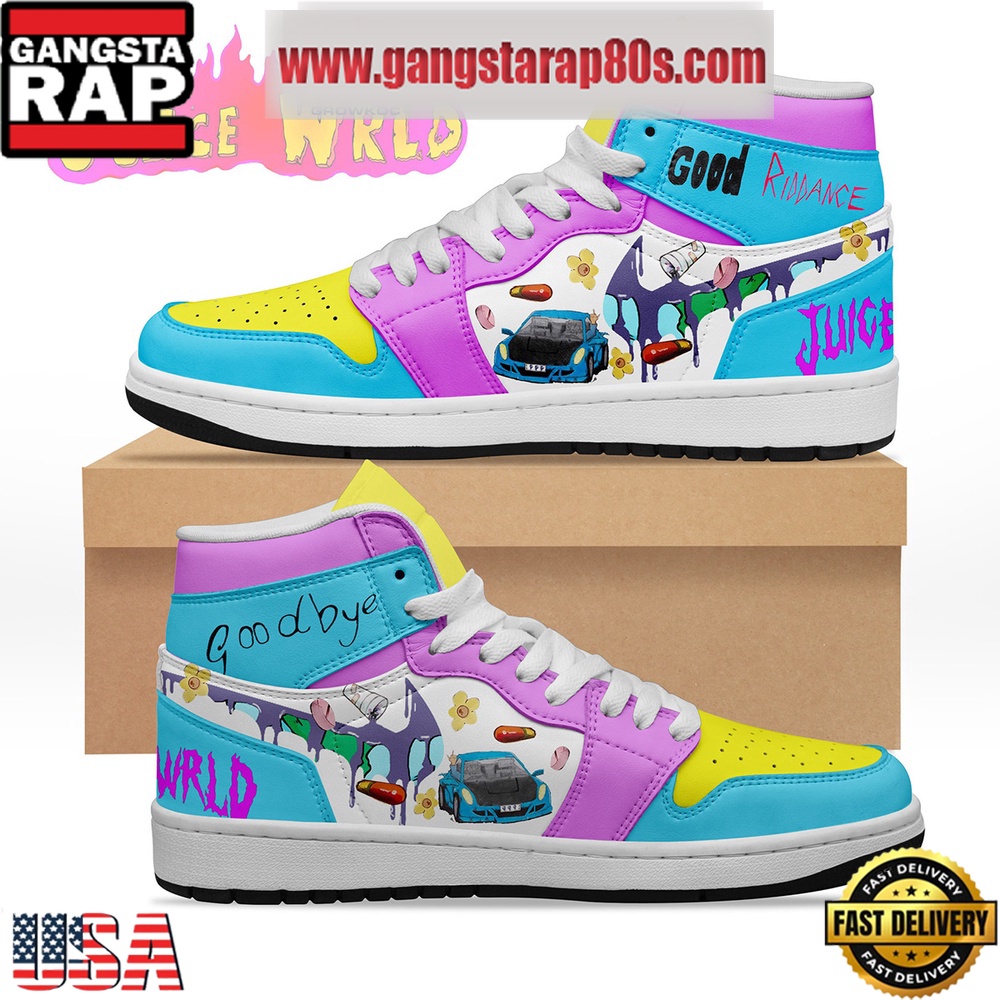 NFL Juice WRLD Goodbye Air Jordan 1 Sneakers Shoes Sneaker