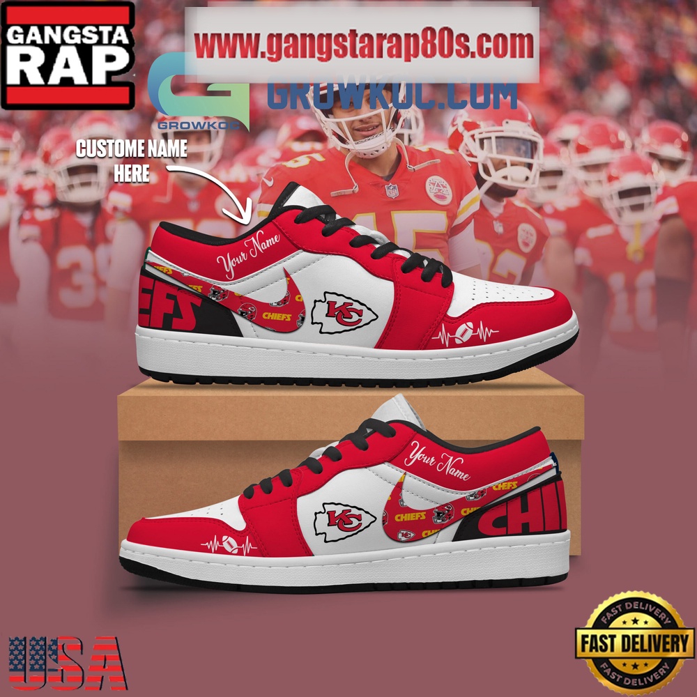 NFL Kansas City Chiefs Personalized Air Jordan 1 Sneakers Shoes