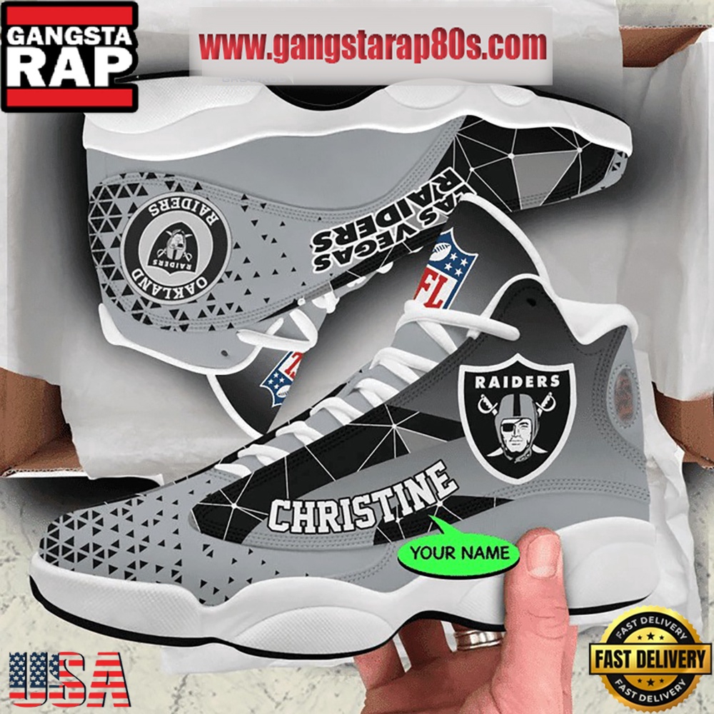 NFL Las Vegas Raiders Personalized Air Jordan 13 Sport Shoes