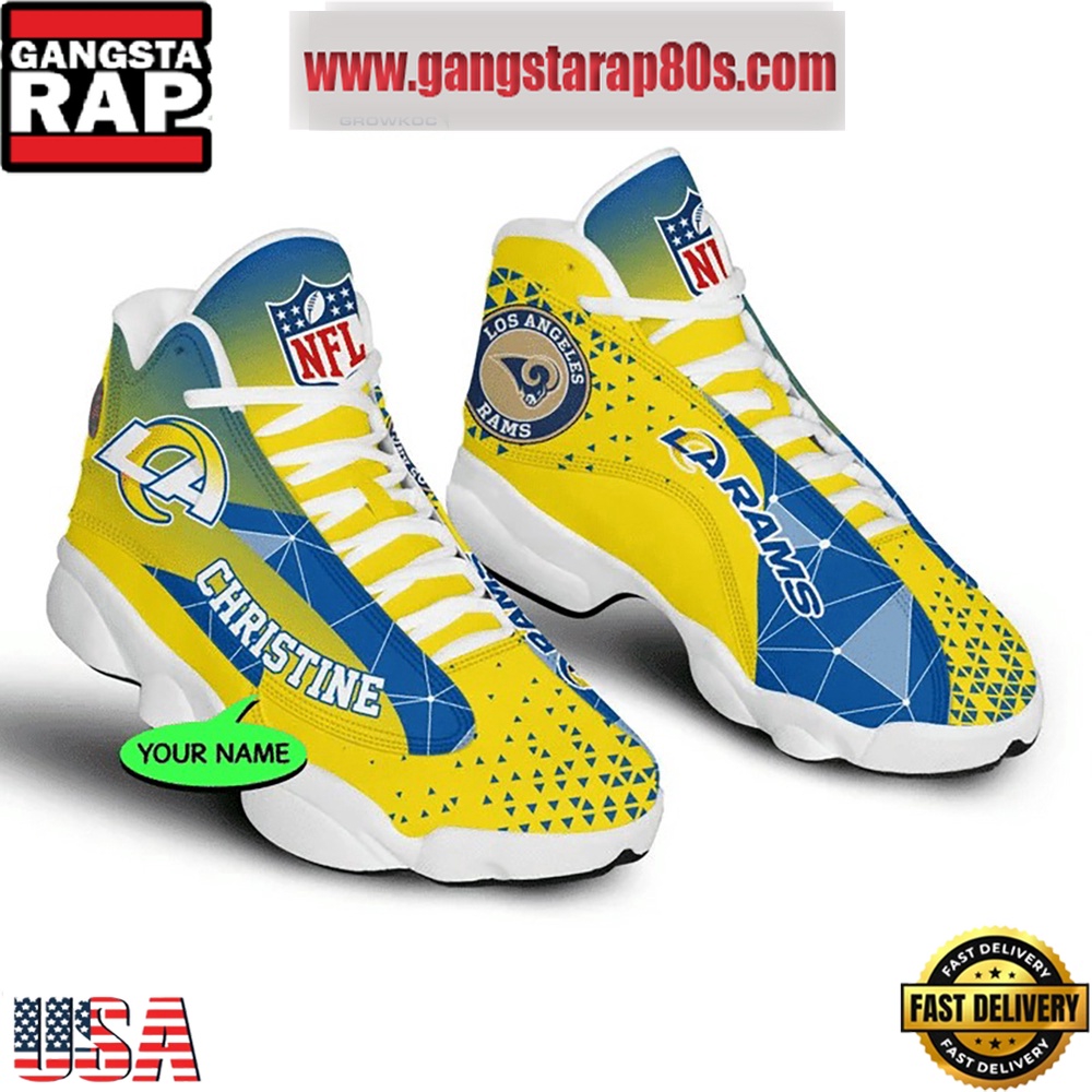NFL Los Angeles Rams Personalized Air Jordan 13 Sport Shoes