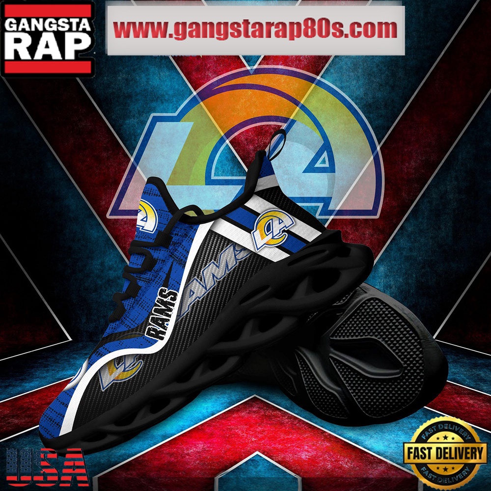NFL Los Angeles Rams Unique Design Max Soul Shoes Running Sneakers NFL Los Angeles Rams Unique Design Max Soul Shoes Running Sneakers