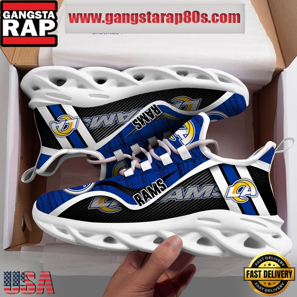 NFL Los Angeles Rams Unique Design Max Soul Shoes Running Sneakers NFL Los Angeles Rams Unique Design Max Soul Shoes Running Sneakers
