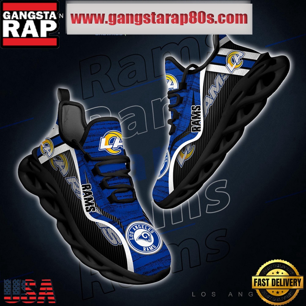 NFL Los Angeles Rams Unique Design Max Soul Shoes Running Sneakers NFL Los Angeles Rams Unique Design Max Soul Shoes Running Sneakers